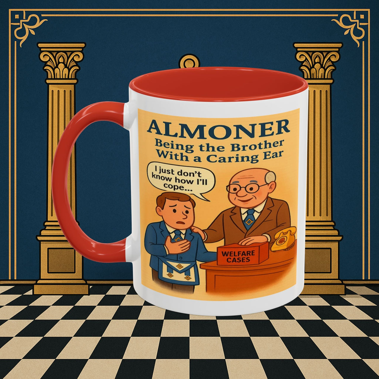 Masonic Mugs - Brotherly Welfare - Almoner Printify