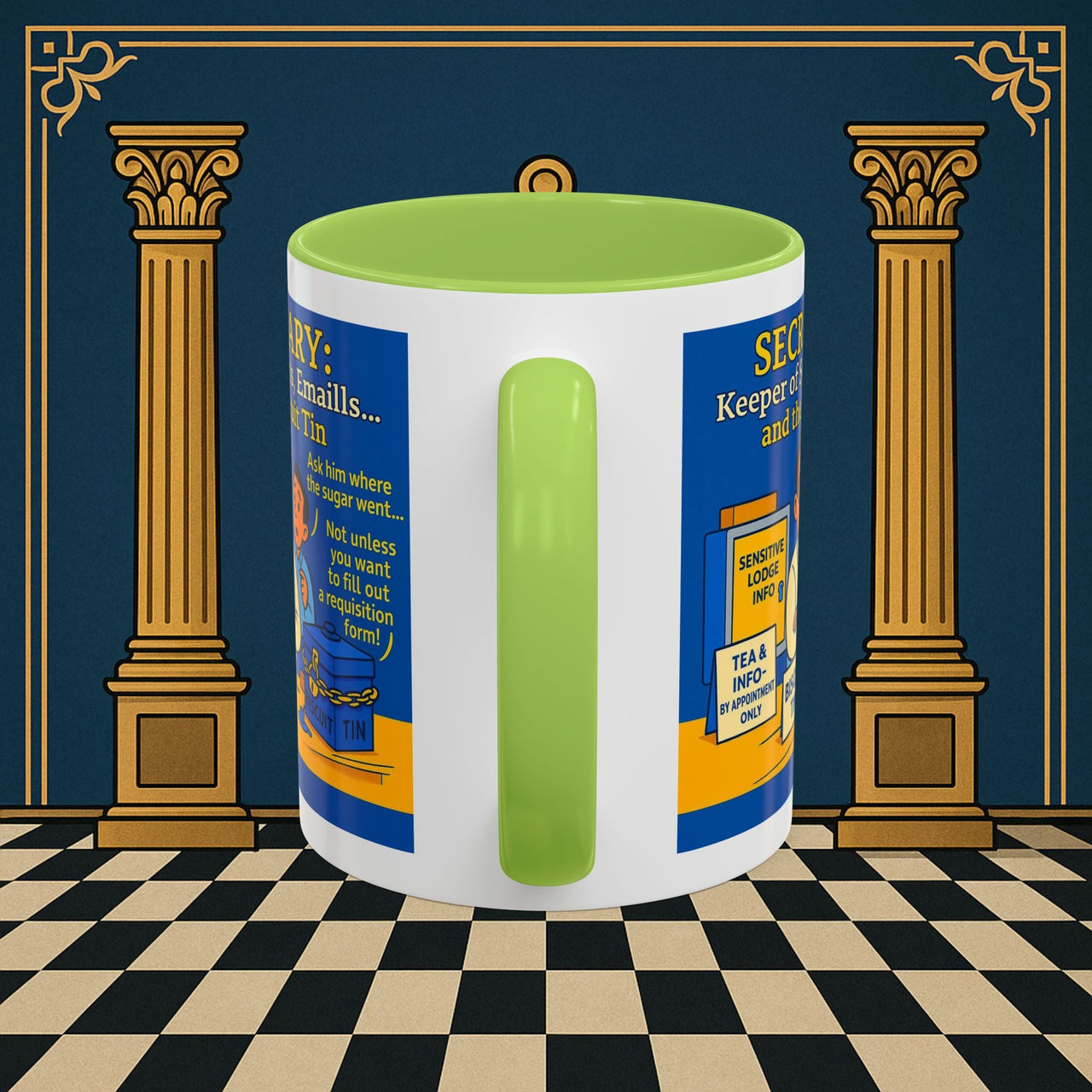 Masonic Mugs - Bureaucratic Biscuit Bouncer - Secretary Printify