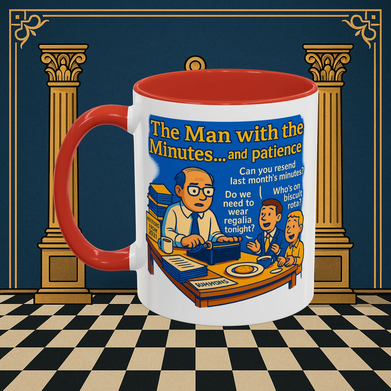 Masonic Mugs - Bureaucratic Blues - Secretary Printify