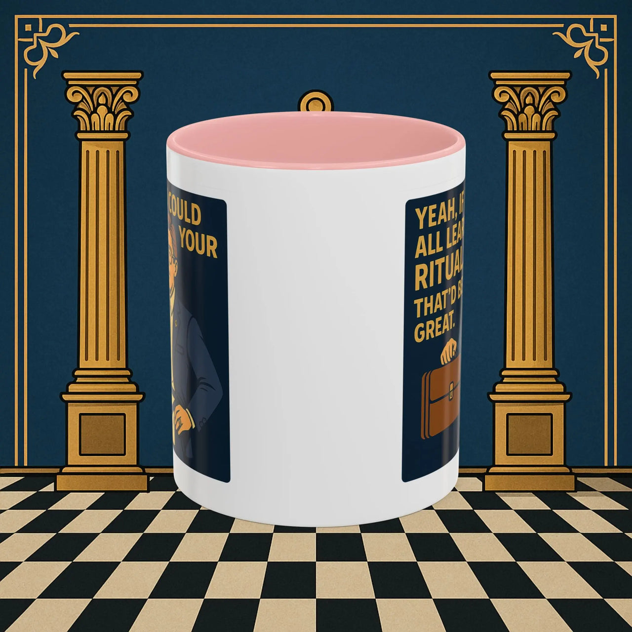 Masonic Mugs Ready to Go – Learn Your Ritual (Accent Coloured 11oz Mug) Printify