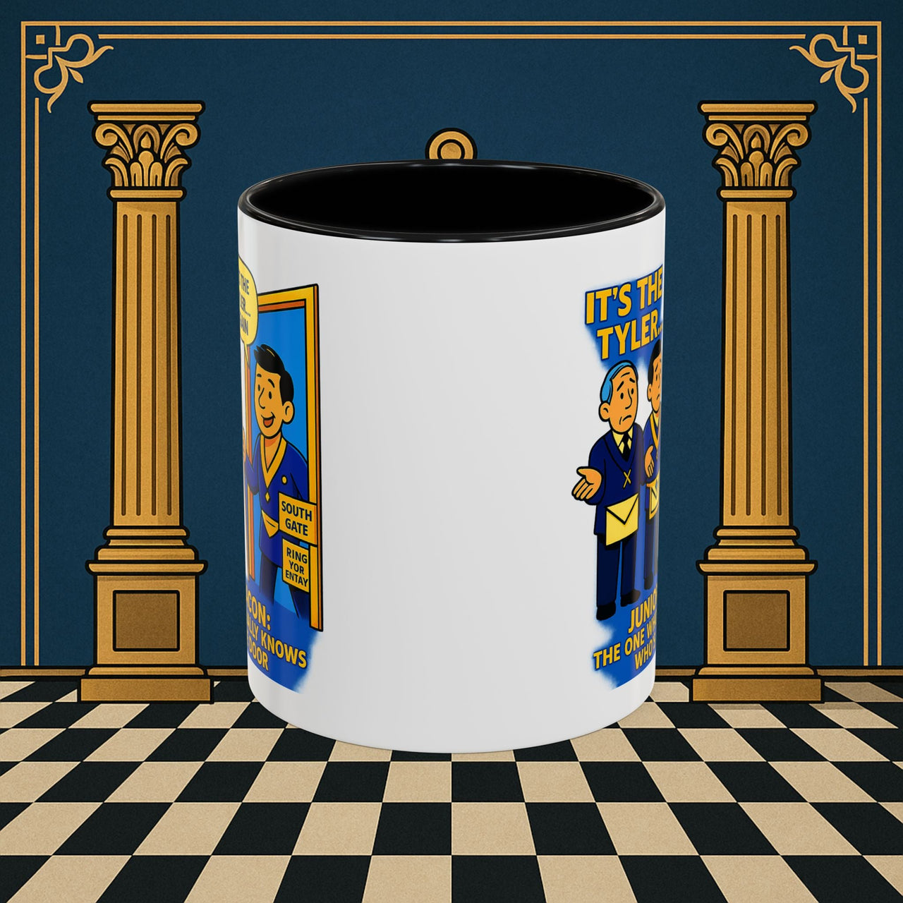 Masonic Mugs - Masonic Mysteries Unveiled: Lodge Leadership Comedy, Junior Deacon Printify