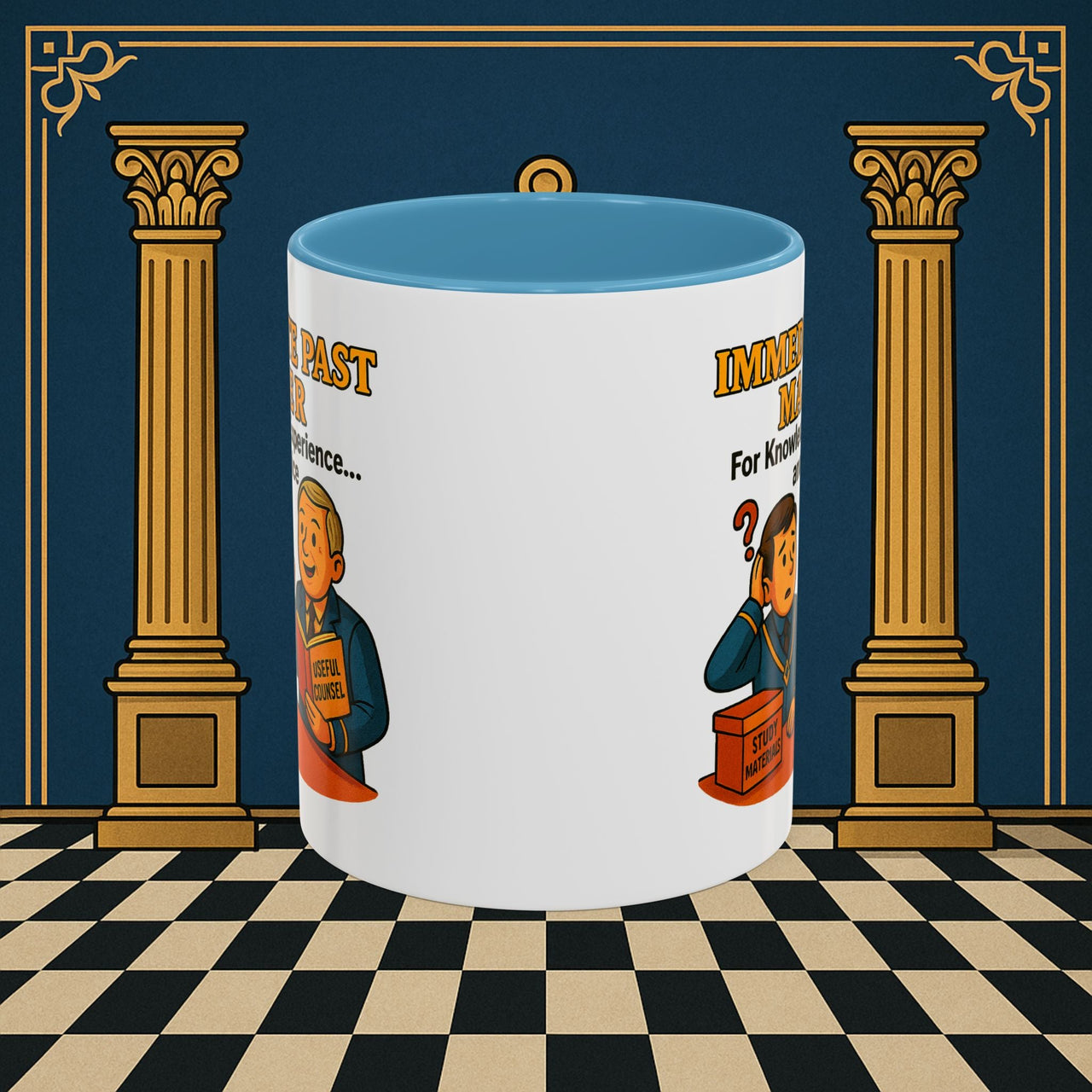 Masonic Mugs - Accent Coloured 11oz Mug - Wisdom Transfer Printify