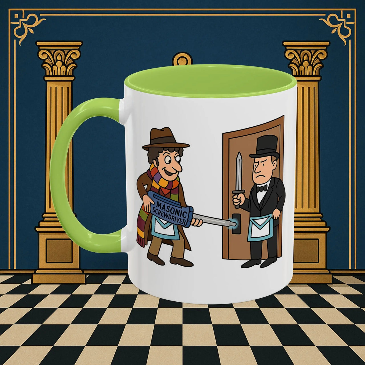 Masonic Mugs – Master of Improvisation (Accent Coloured 11oz Mug) Printify