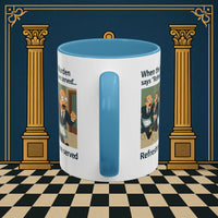 Masonic Mugs Ready to Go – Refreshments Are Served (Accent Coloured 11oz Mug) Printify
