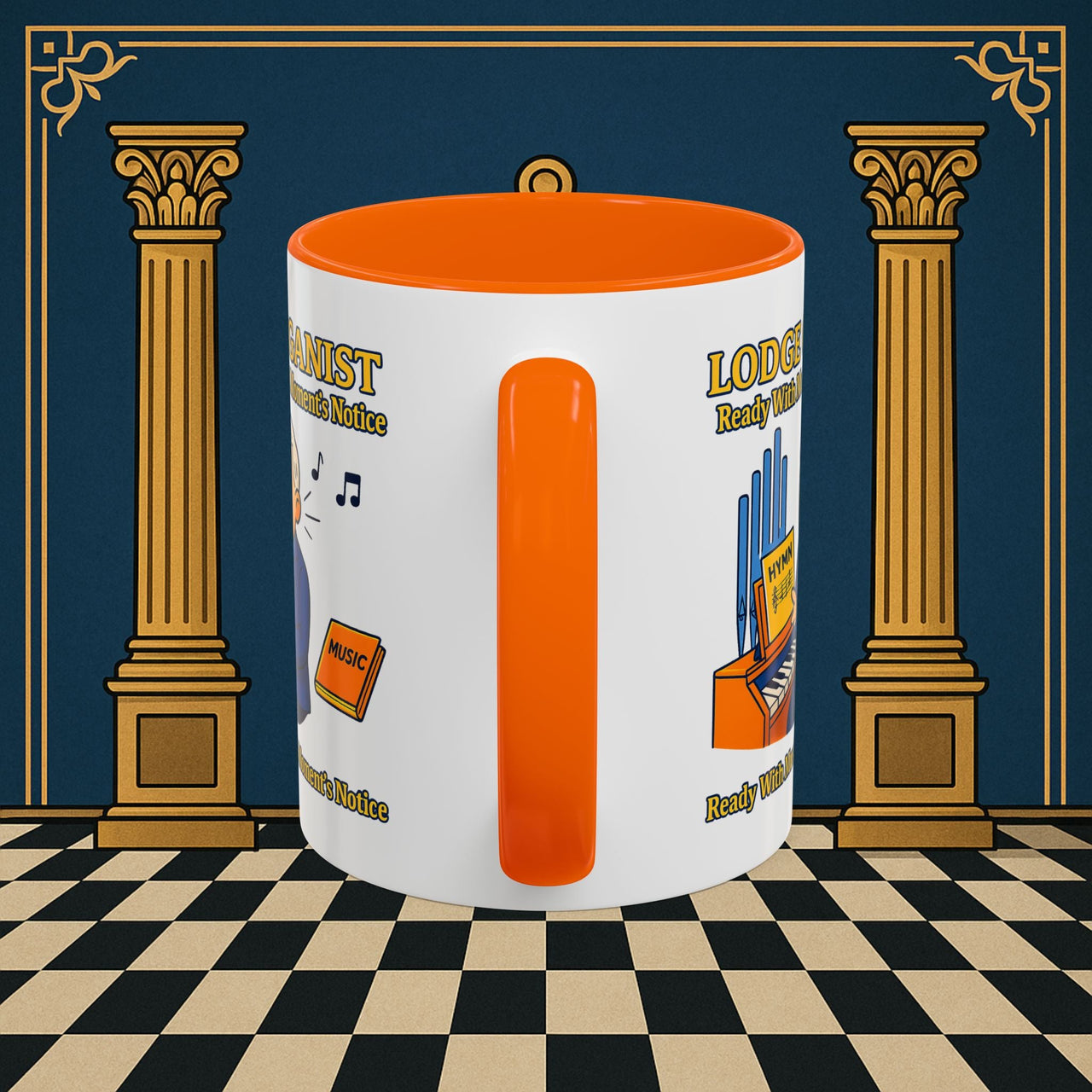 Masonic Mugs - Lodge Organist at the Ready - Organist Printify