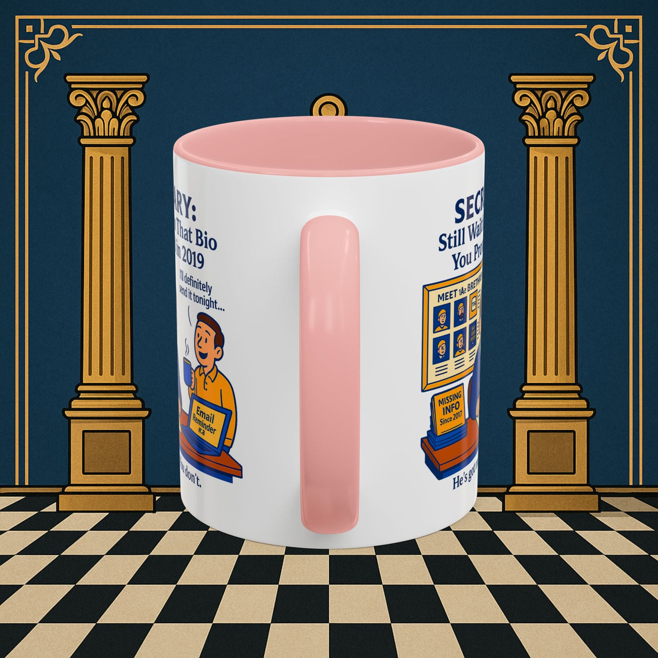 Masonic Mugs - Waiting Game - Secretary Printify