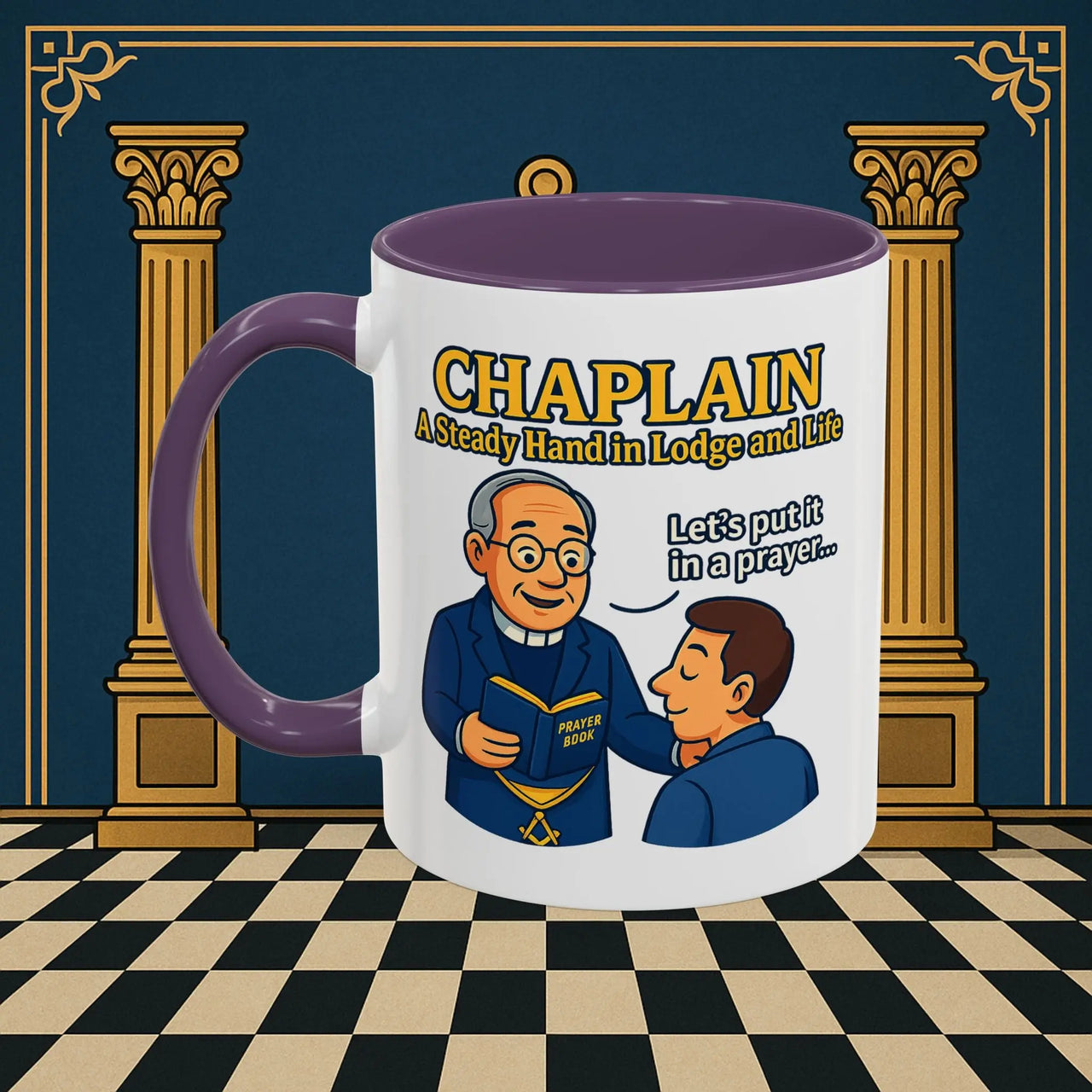 Masonic Mugs - Divine Guidance - Chaplain Printify