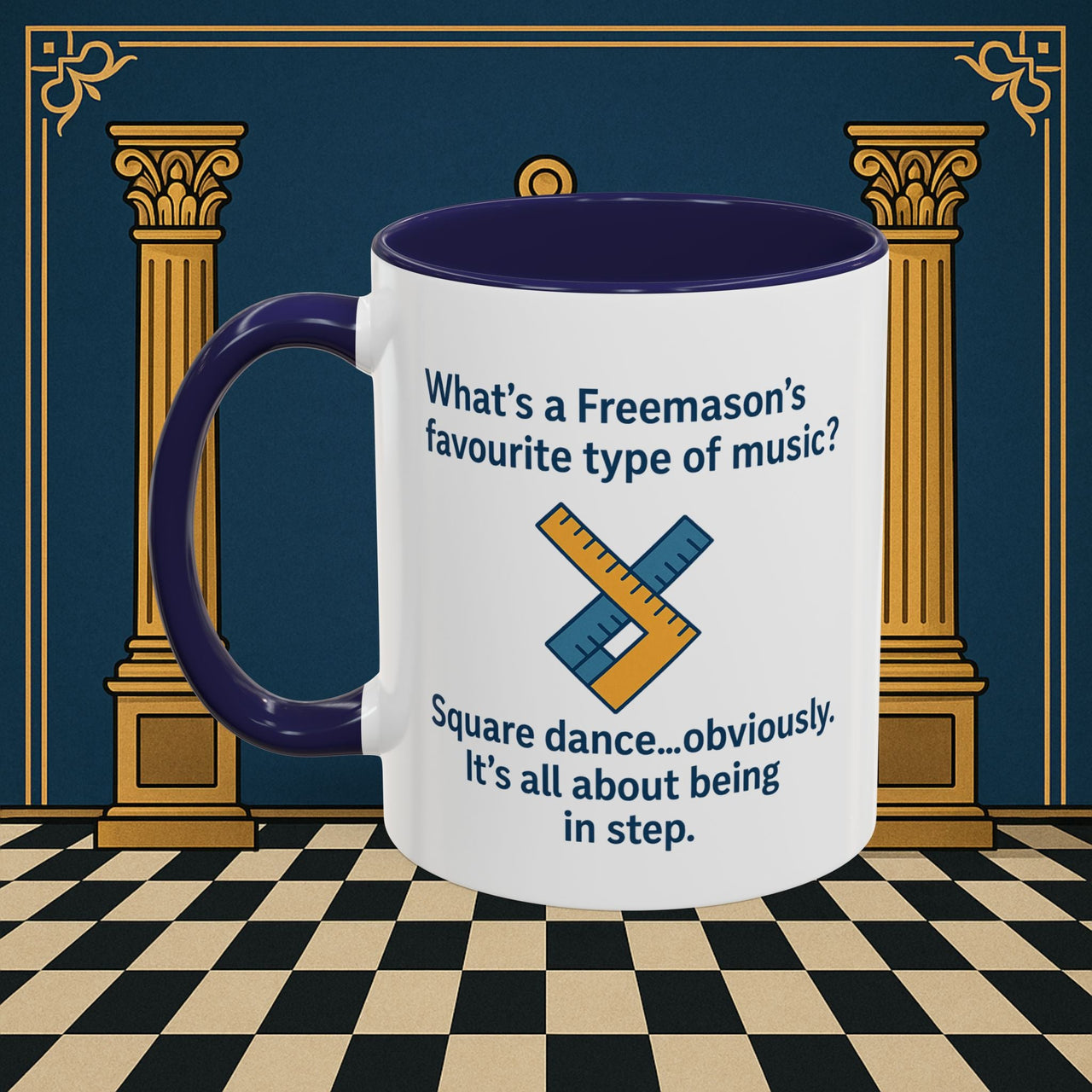 Masonic Mugs Ready to Go – Favourite Type of Music (Accent Coloured 11oz Mug) Printify