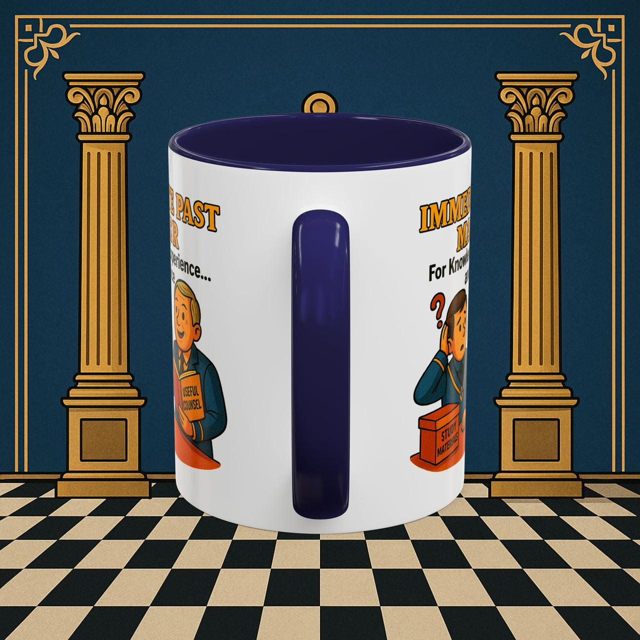 Masonic Mugs - Accent Coloured 11oz Mug - Wisdom Transfer Printify