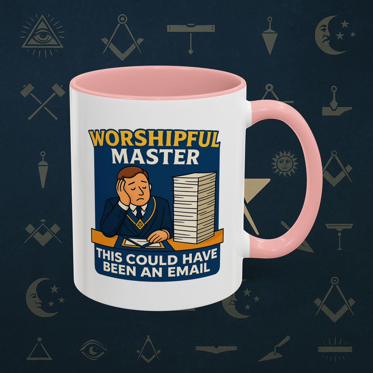 Masonic Mugs - Masonic Meetings Madness - Worshipful Master Printify