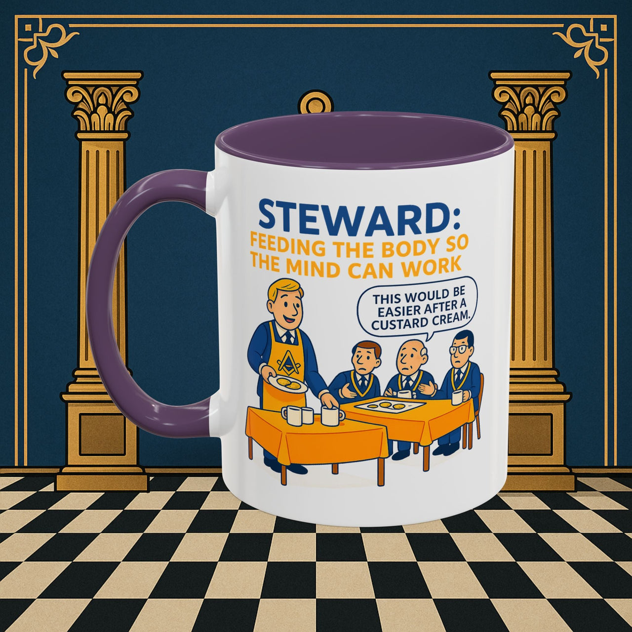 Masonic Mugs - Refreshment of Reason - Steward Printify