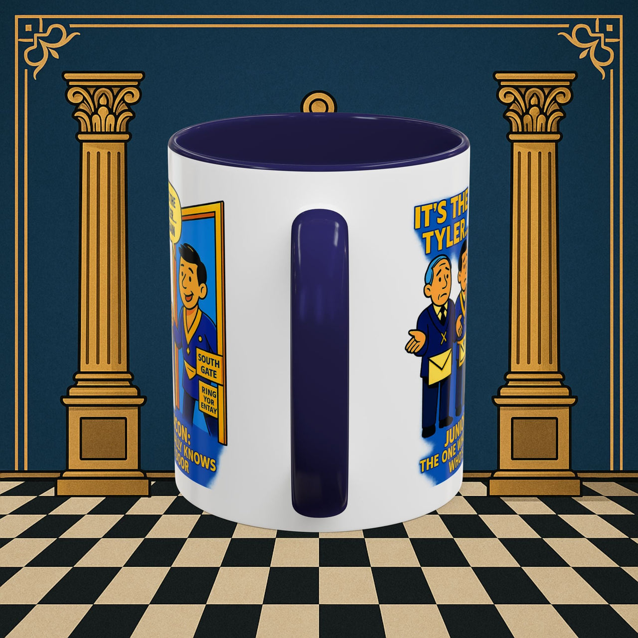 Masonic Mugs - Masonic Mysteries Unveiled: Lodge Leadership Comedy, Junior Deacon Printify
