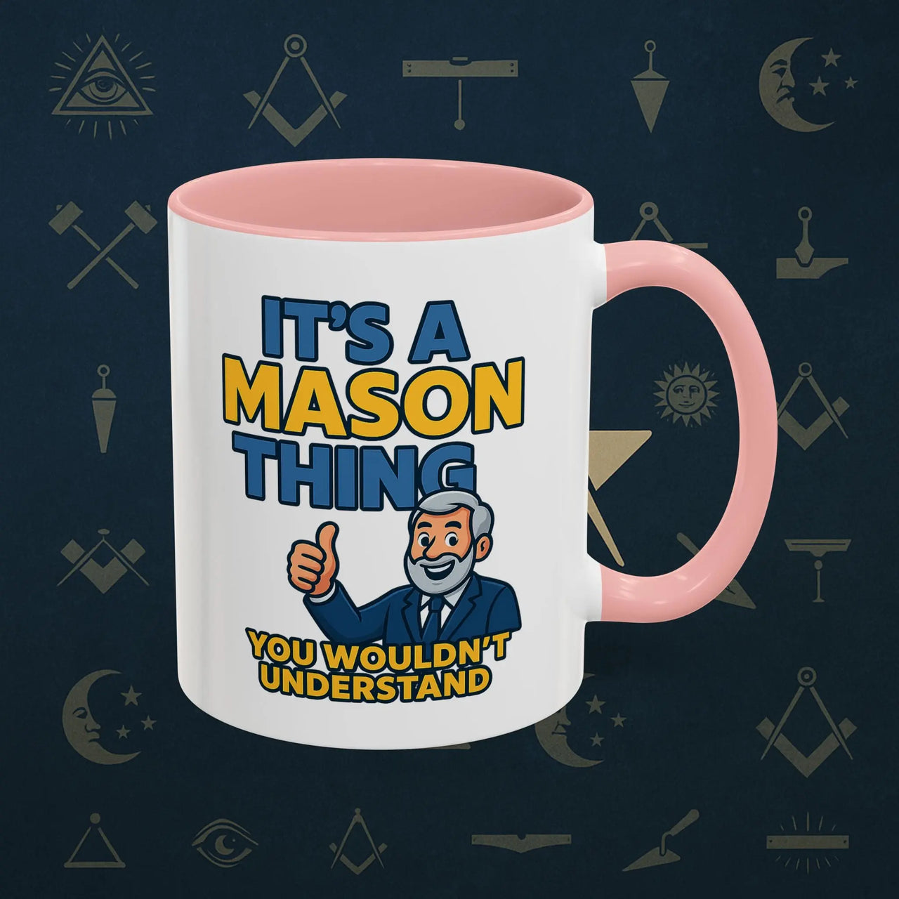 Masonic Mugs Ready to Go – It’s a Mason Thing (Accent Coloured 11oz Mug) Printify