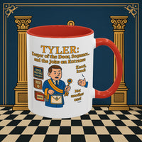 Masonic Mugs - Tyler's Doorway Dilemma - Tyler Printify