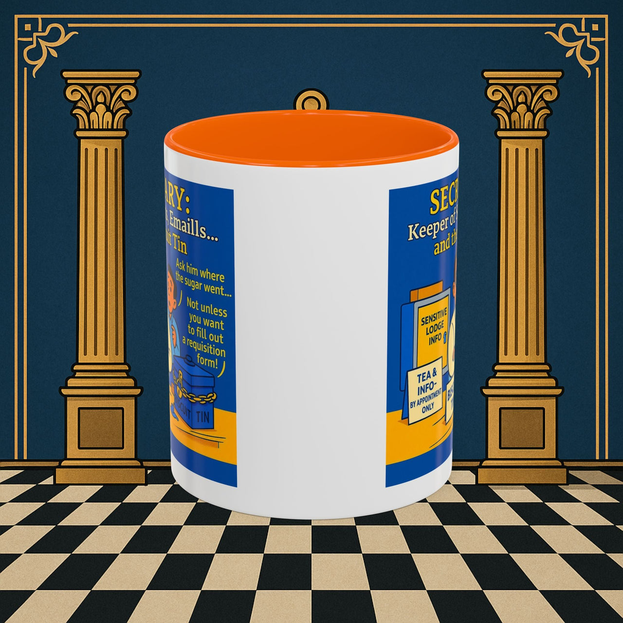 Masonic Mugs - Bureaucratic Biscuit Bouncer - Secretary Printify