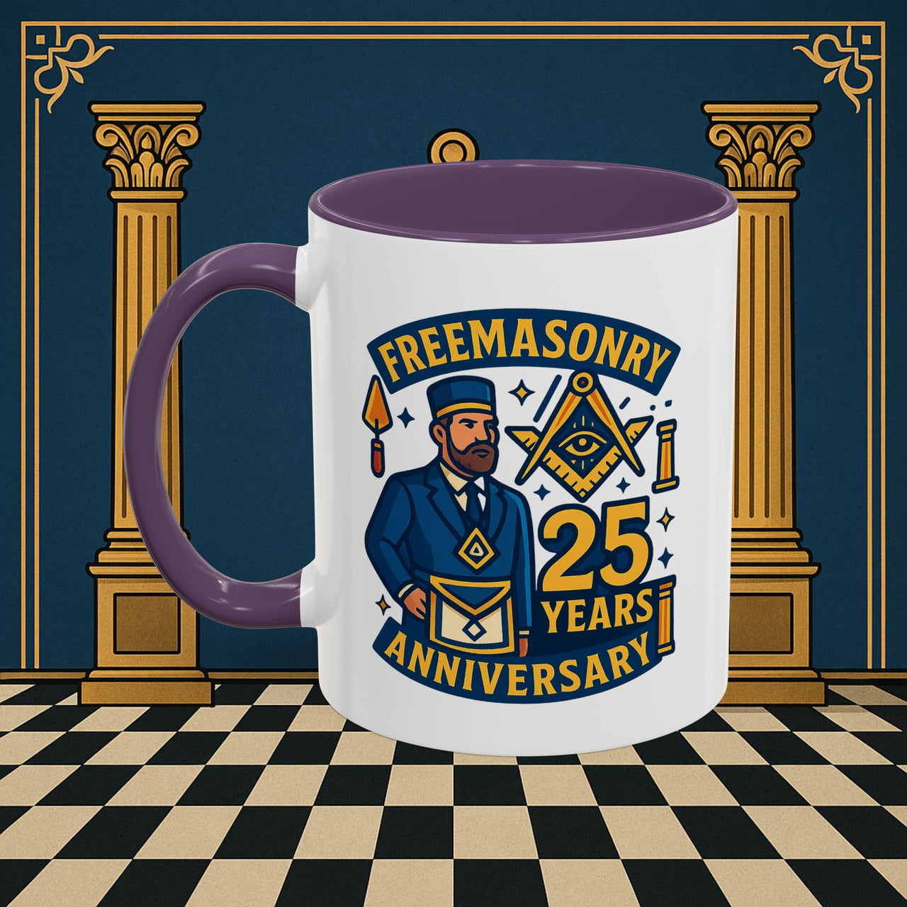 Masonic Mugs - Masonic Legacy - 25 years anniversary Printify
