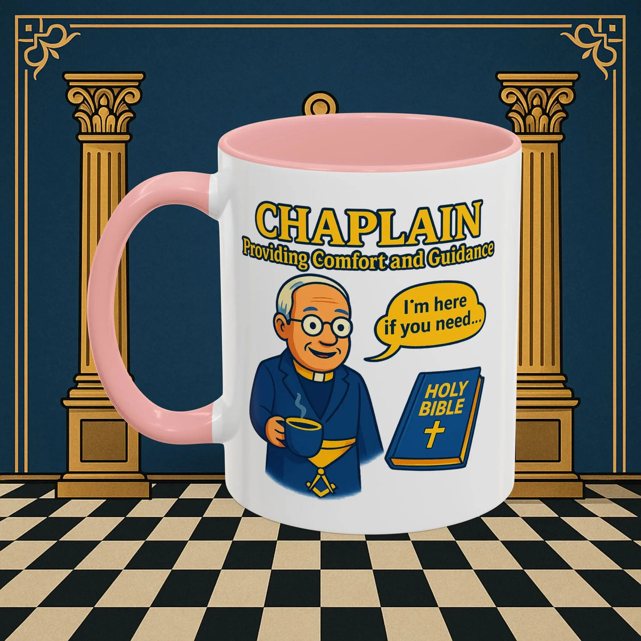 Masonic Mugs Ready to Go - Comfort in Faith - Chaplain Printify