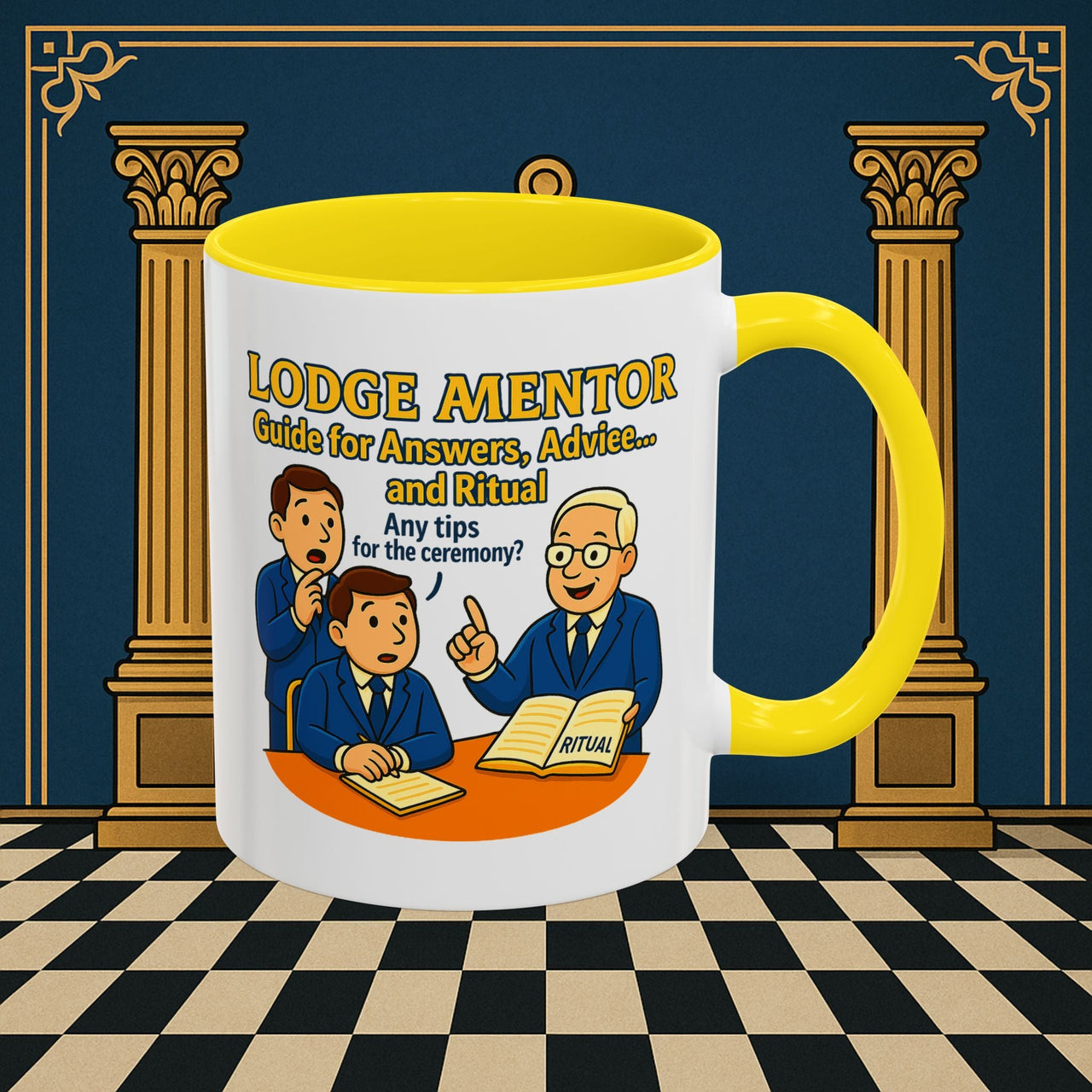 Masonic Mugs - Lodge Mentor: Fraternal Ritual Guidance, Lodge Mentor Printify