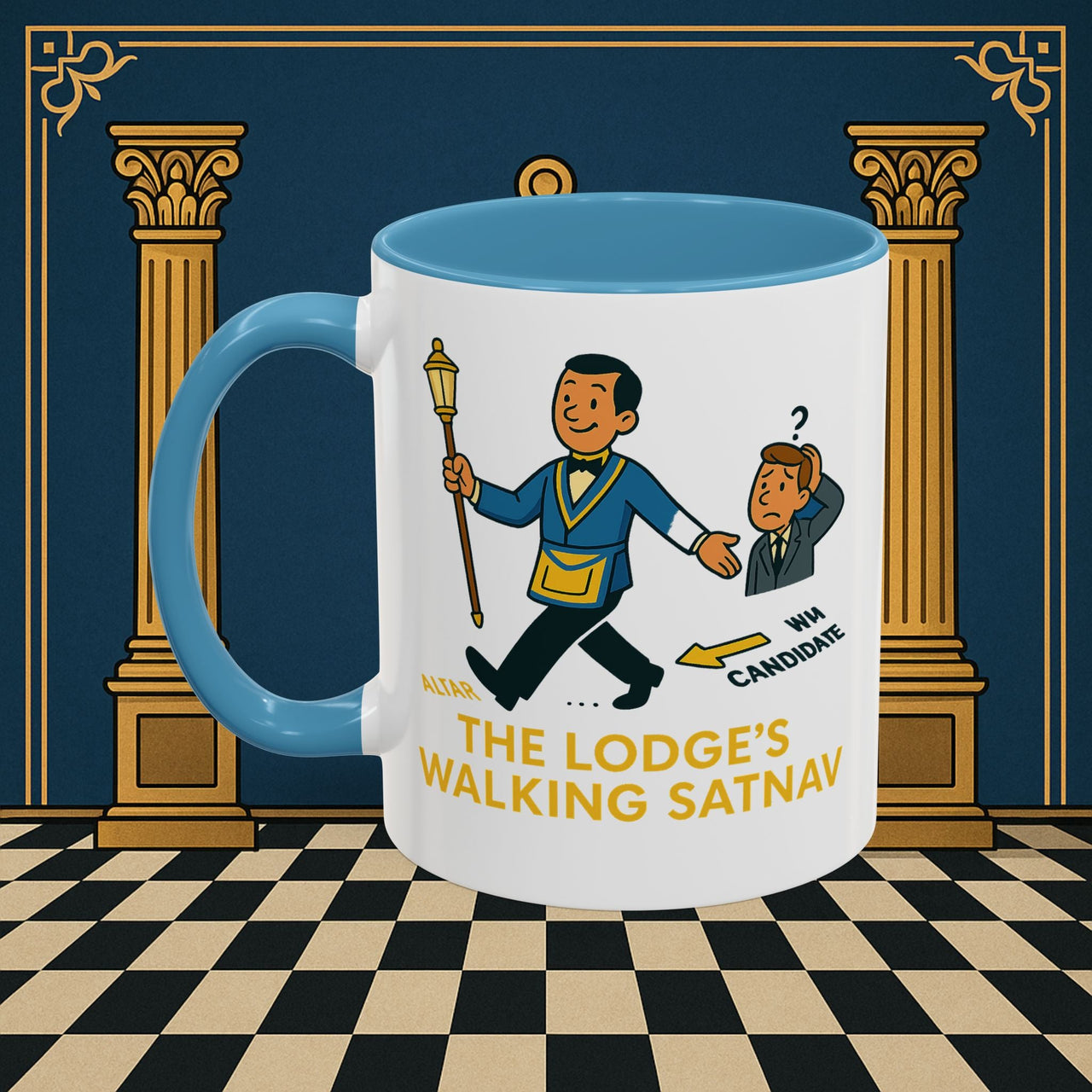 Masonic Mugs - The Lodge's Walking Satnav - Senior Deacon Printify
