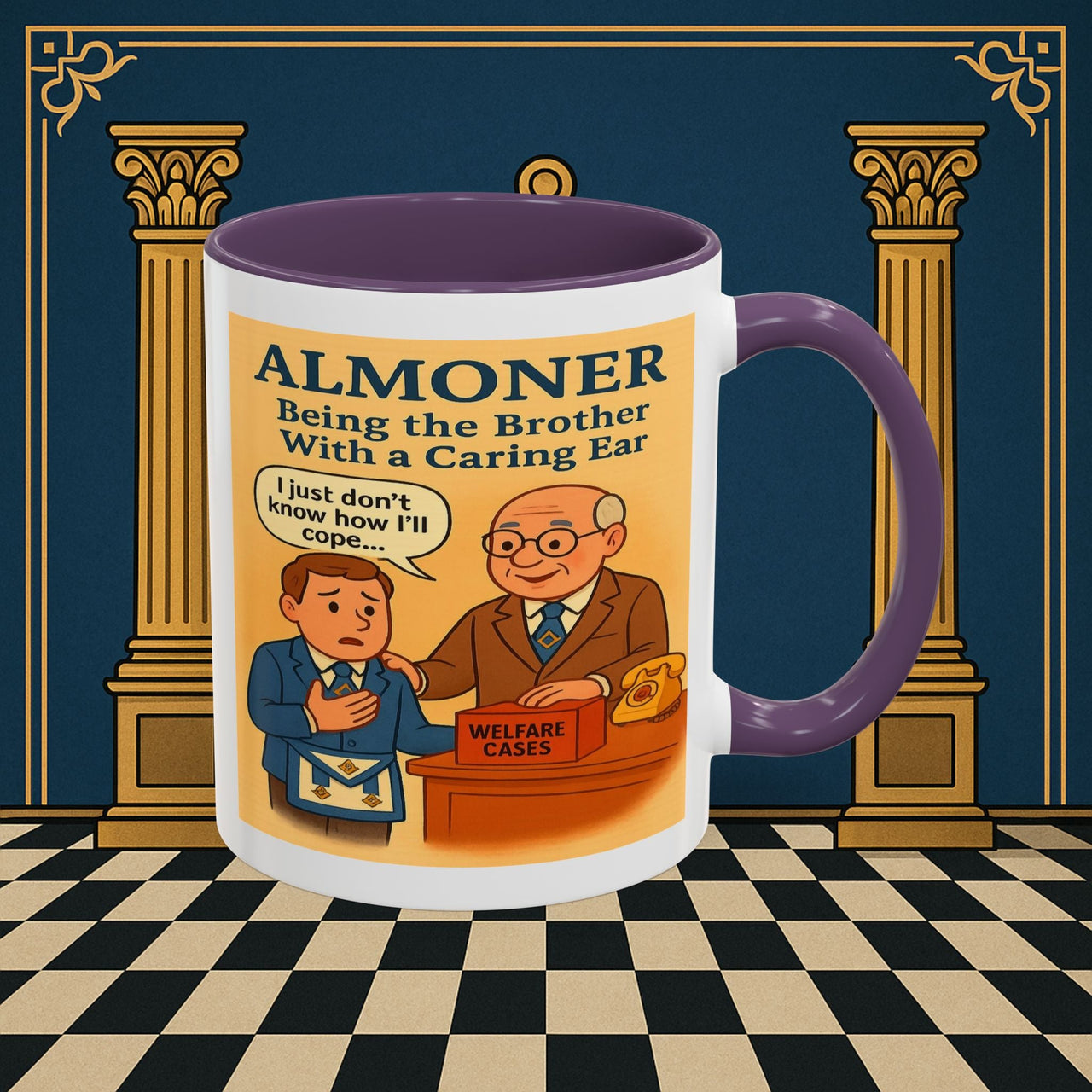 Masonic Mugs - Brotherly Welfare - Almoner Printify