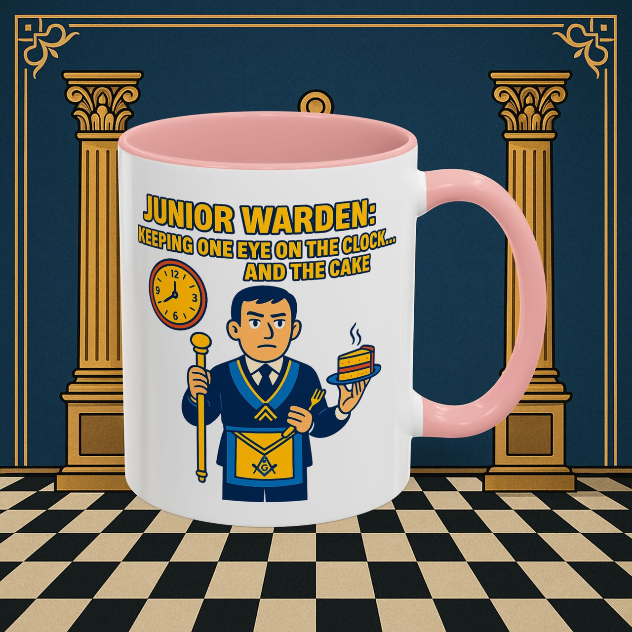 Masonic Mugs - Masonic Vigilance: Junior Warden's Timekeeping Duty,  Junior Warden Printify