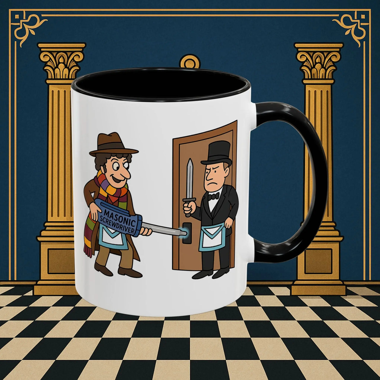 Masonic Mugs – Master of Improvisation (Accent Coloured 11oz Mug) Printify