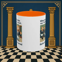 Masonic Mugs Ready to Go – Refreshments Are Served (Accent Coloured 11oz Mug) Printify