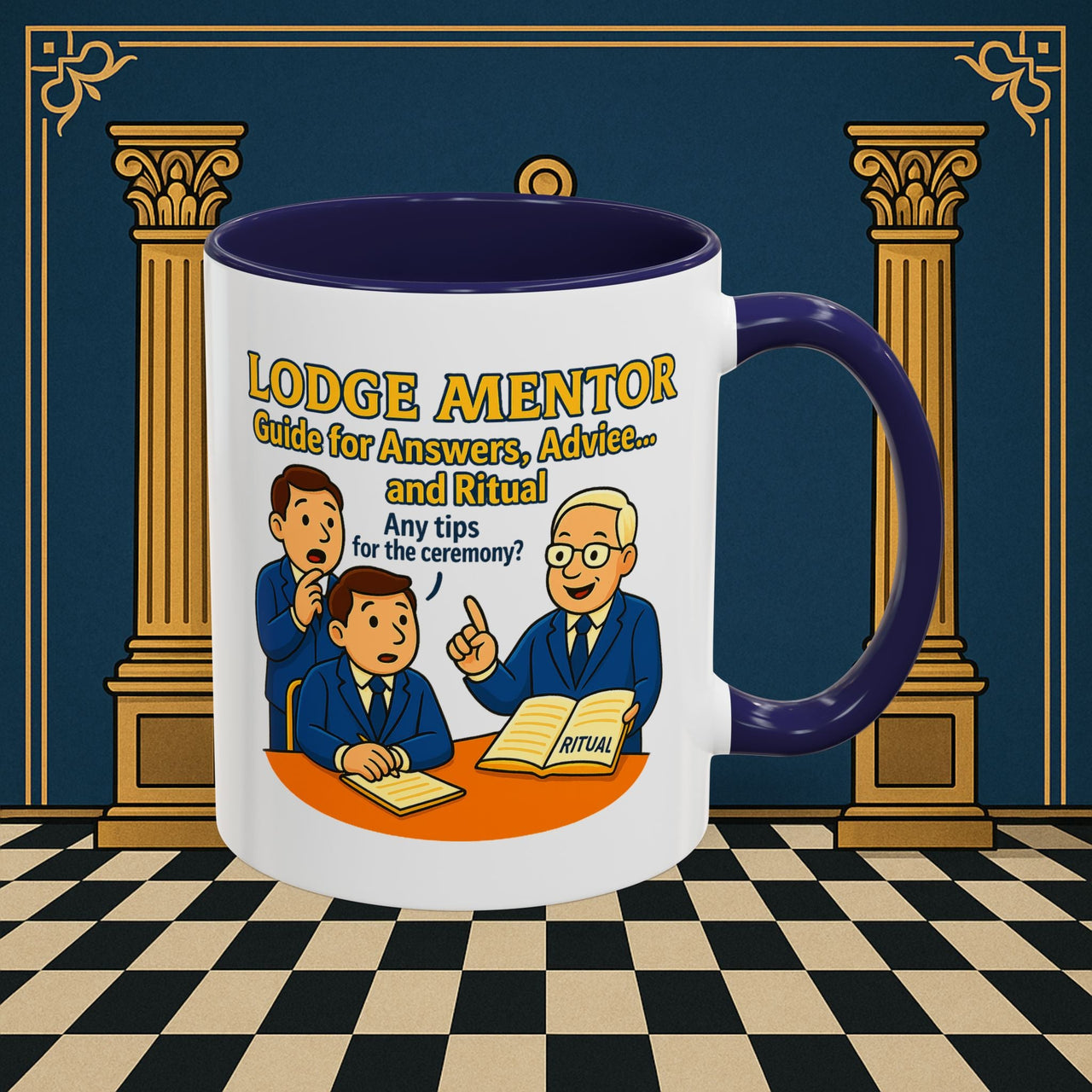 Masonic Mugs - Lodge Mentor: Fraternal Ritual Guidance, Lodge Mentor Printify
