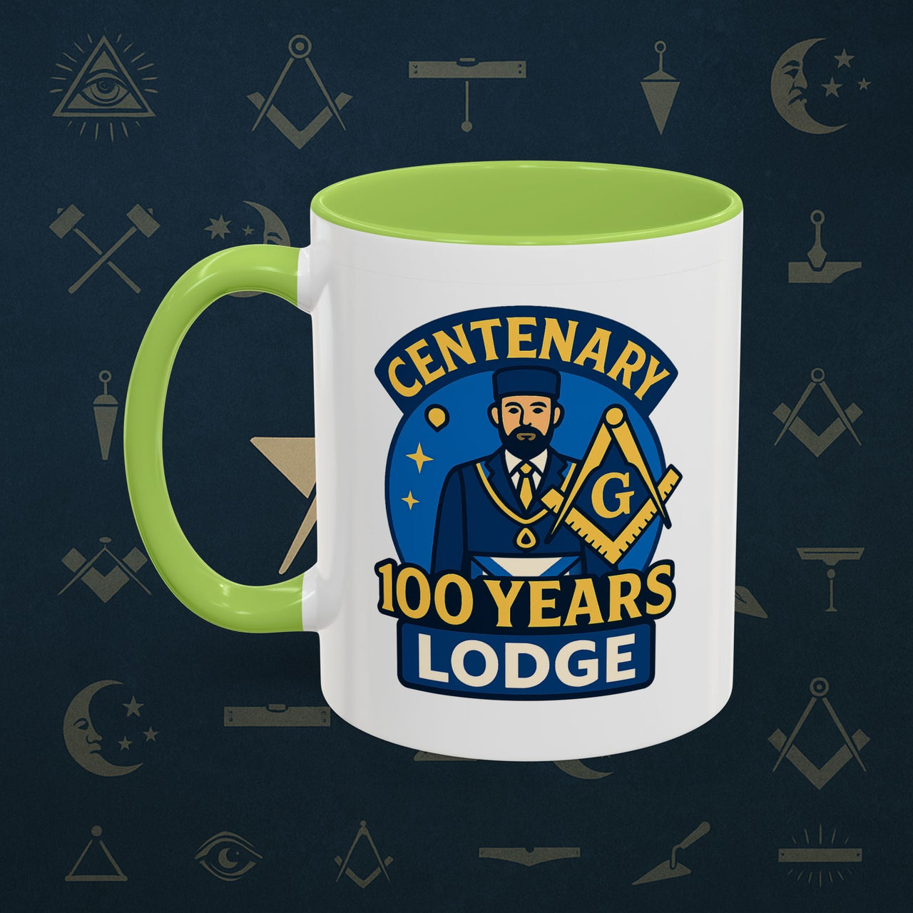 Masonic Mugs - Centennial Brotherhood - 100 years lodge anniversary Printify