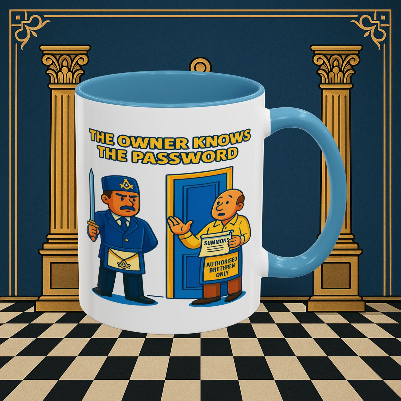 Masonic Mugs - Accent Coloured 11oz Mug - Masonic Mayhem - Inner Guard Printify