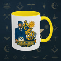Masonic Mugs - Masonic Golden Jubilee - 50 years anniversary Printify