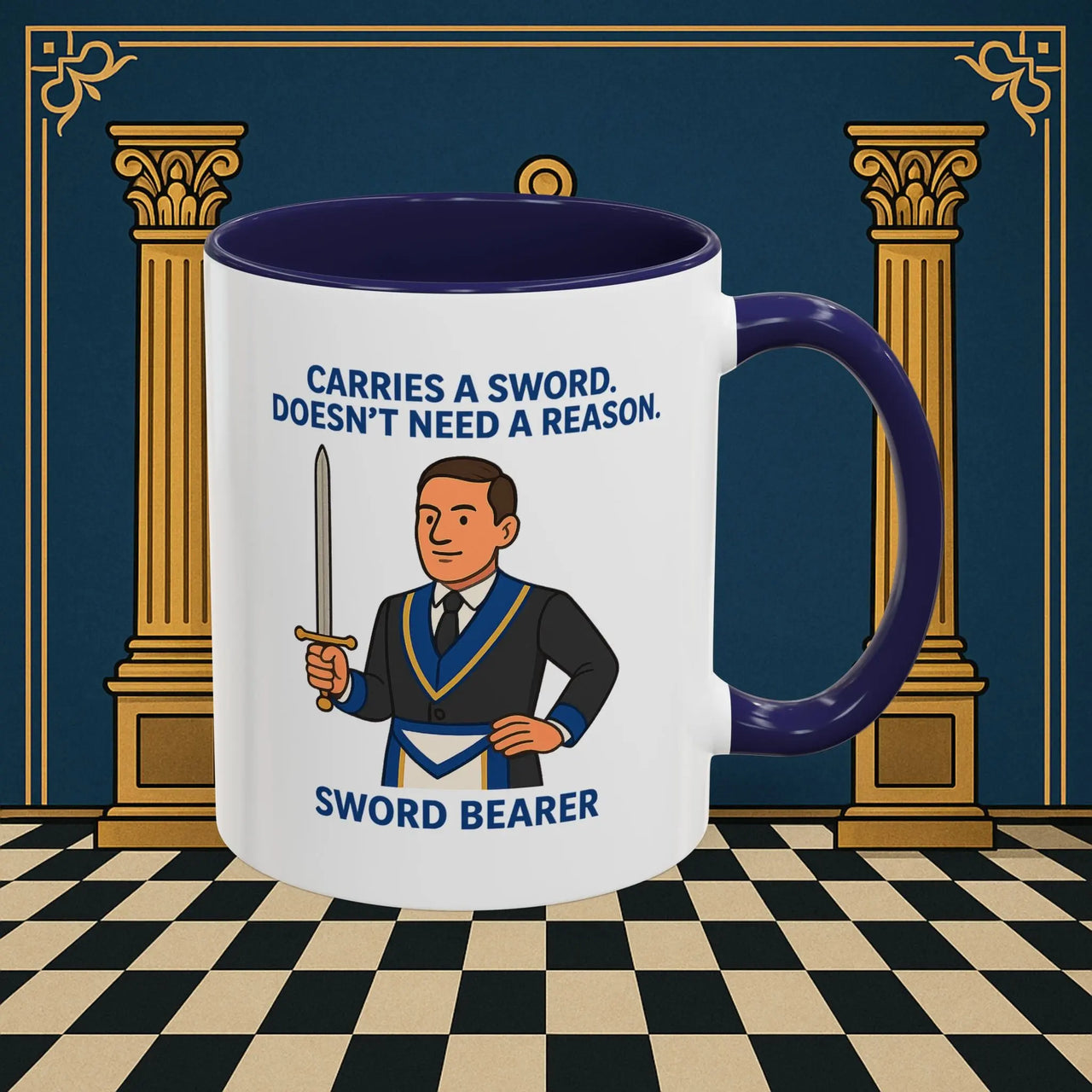 Masonic Mugs - Sword of Mystery - Provincial Sword Bearer Printify