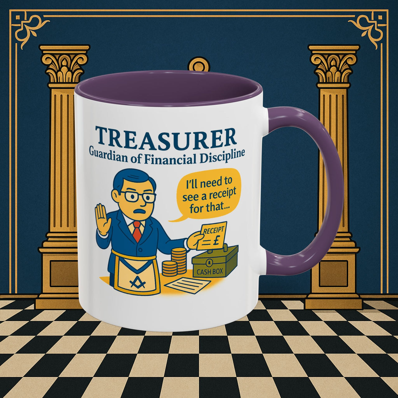 Masonic Mugs - Treasurer's Tally - Treasurer Printify