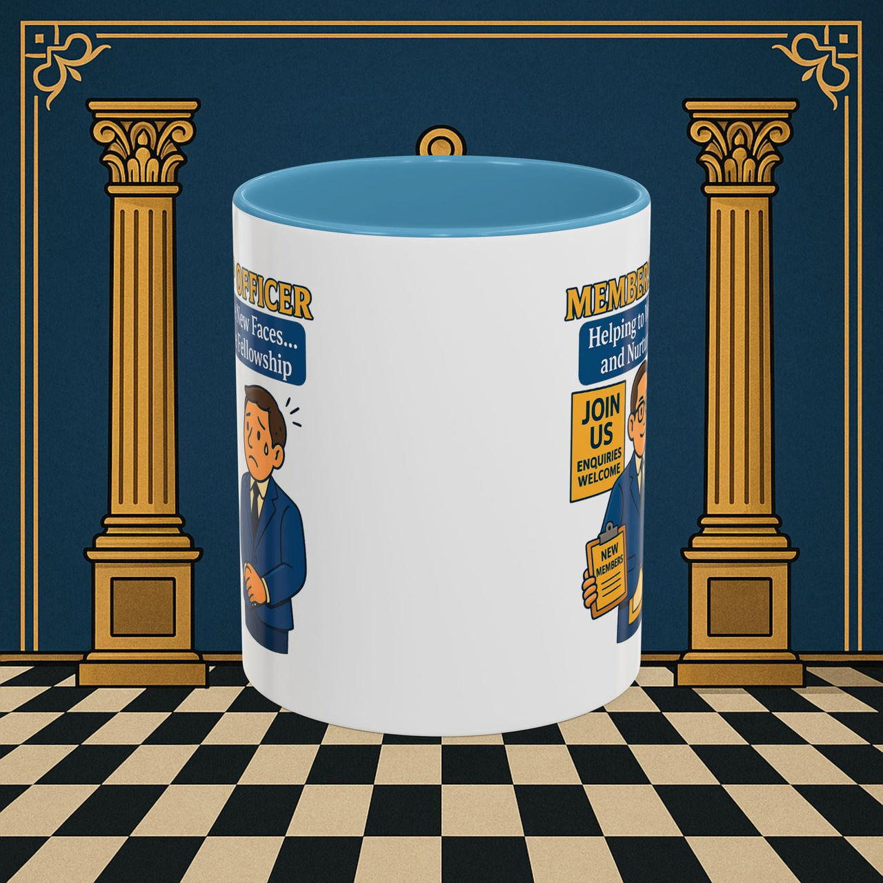 Masonic Mugs - Welcome to the Club - Membership Secretary Printify
