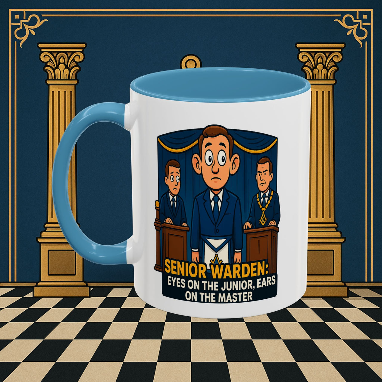 Masonic Mugs - Masonic Watchfulness - Senior Warden Printify