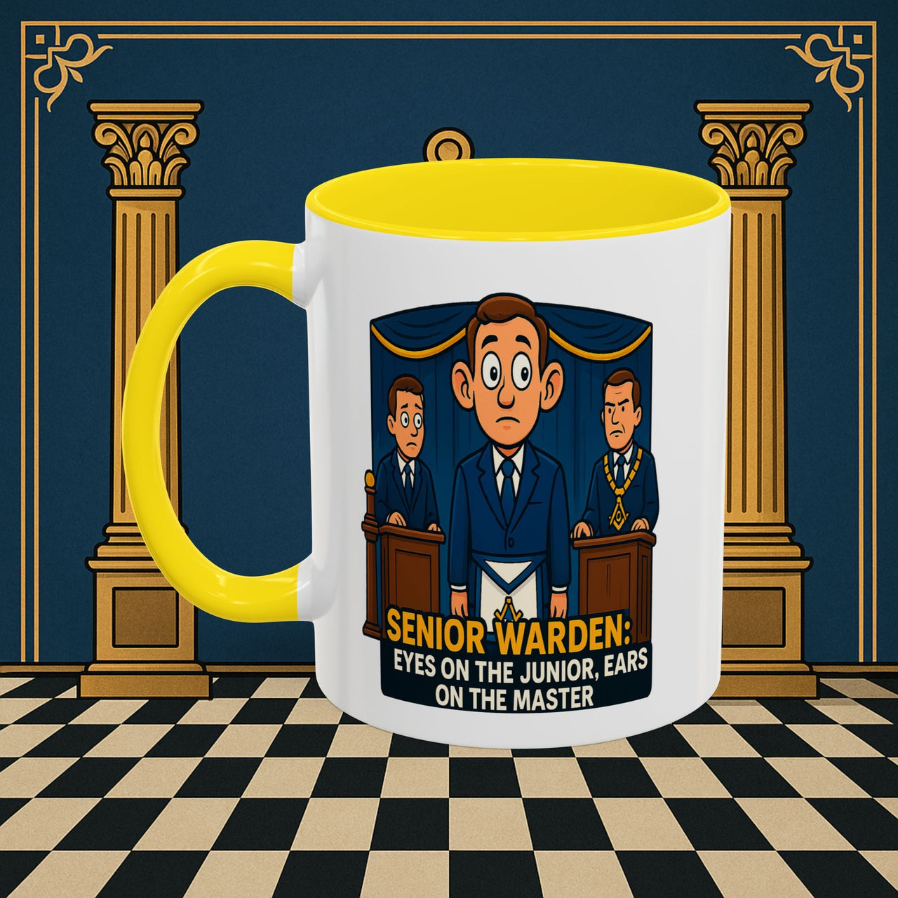 Masonic Mugs - Masonic Watchfulness - Senior Warden Printify