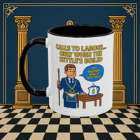 Masonic Mugs - Masonic Tea Break: Fraternal Humor in Comic Book Style, Junior Warden Printify