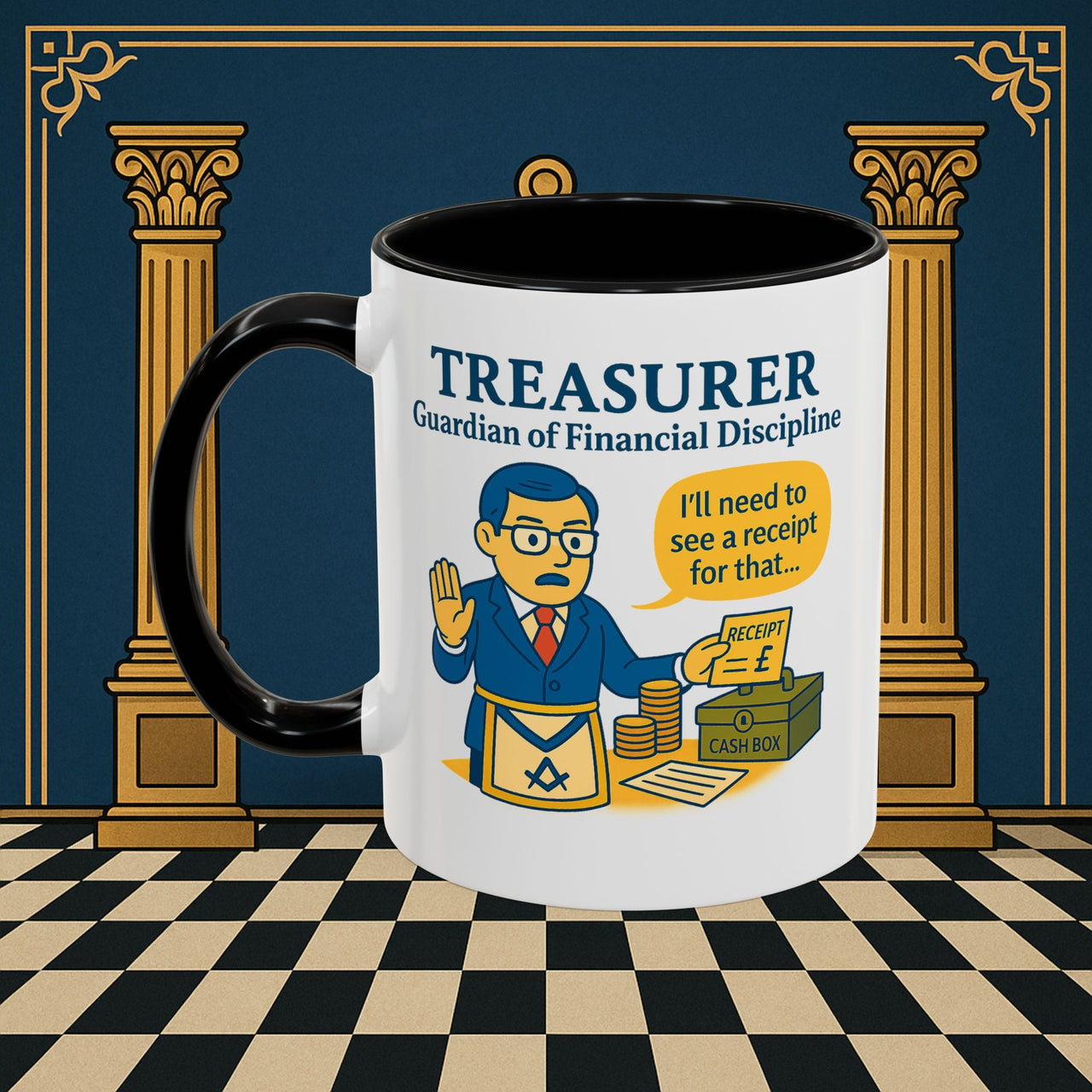 Masonic Mugs - Treasurer's Tally - Treasurer Printify