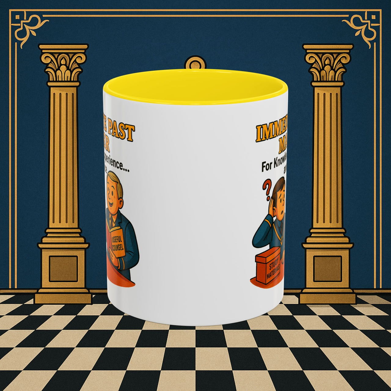 Masonic Mugs - Accent Coloured 11oz Mug - Wisdom Transfer Printify