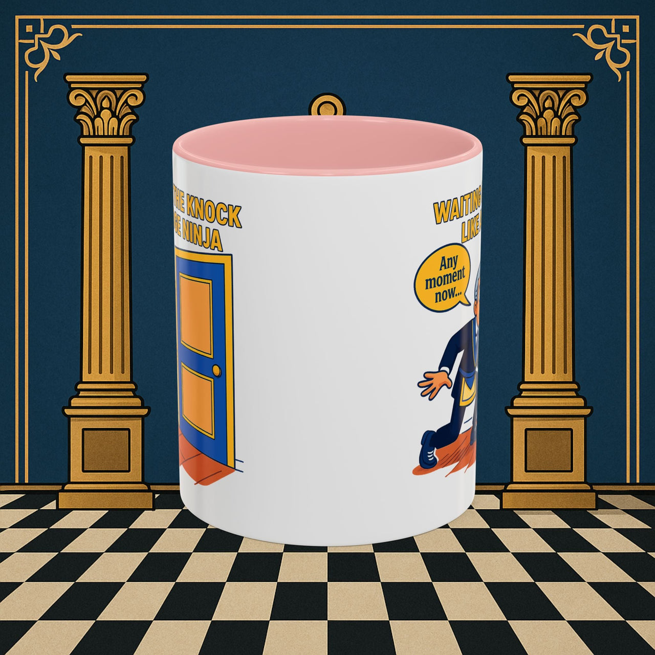 Masonic Mugs - Masonic Anticipation: Lodge Ninja in Waiting, Junior Deacon Printify