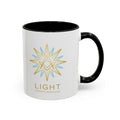 Light Season's Greetings Accent Coffee Mug — Holiday Star Emblem Printify