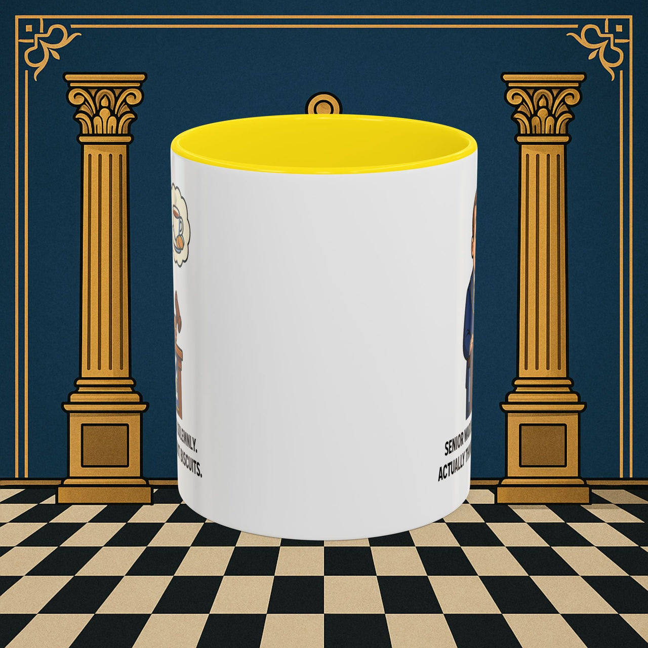 Masonic Mugs - Biscuits on the Brain - Senior Warden Printify