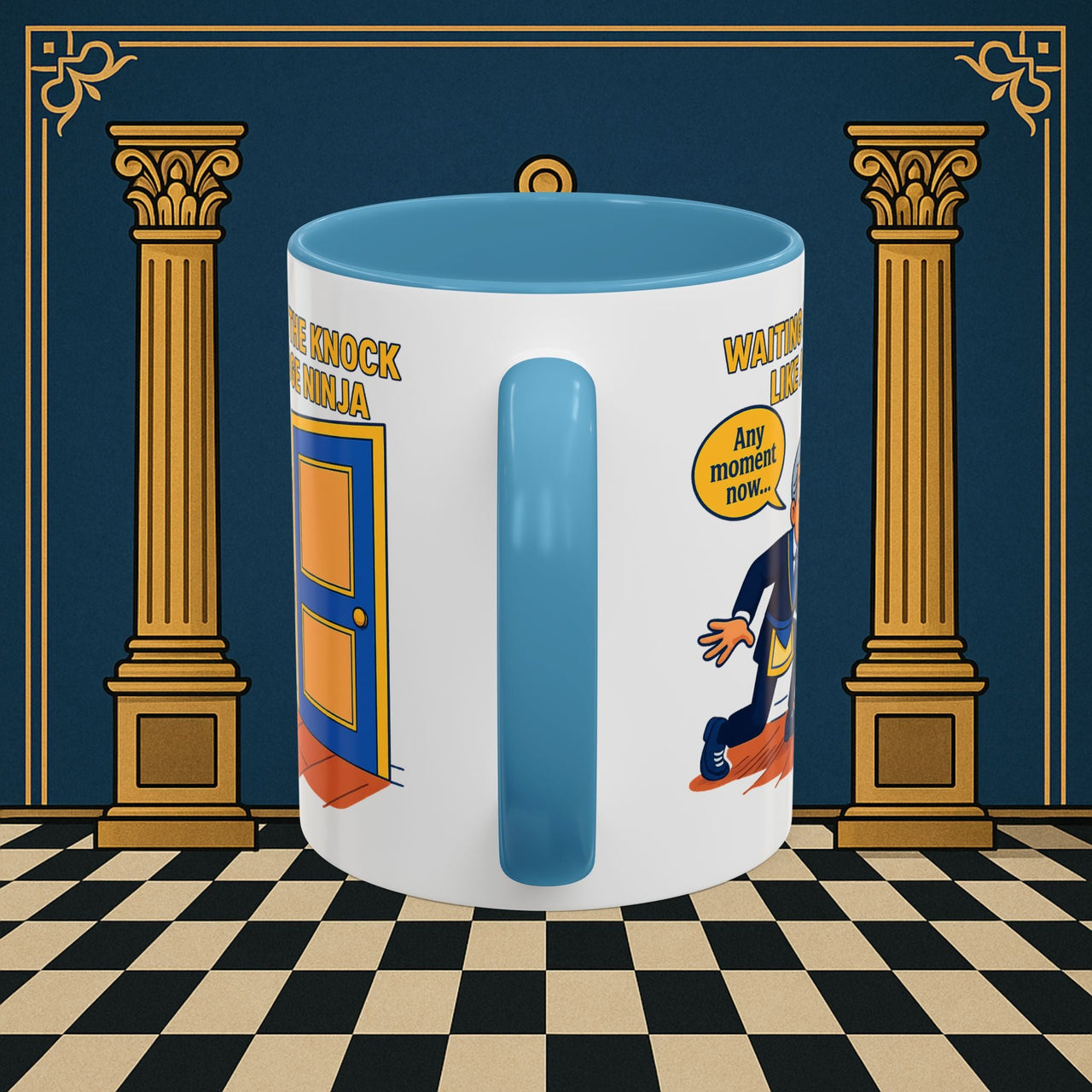 Masonic Mugs - Masonic Anticipation: Lodge Ninja in Waiting, Junior Deacon Printify