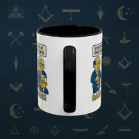 Masonic Mugs Ready to Go – Hang In There! (Accent Coloured 11oz Mug) Printify