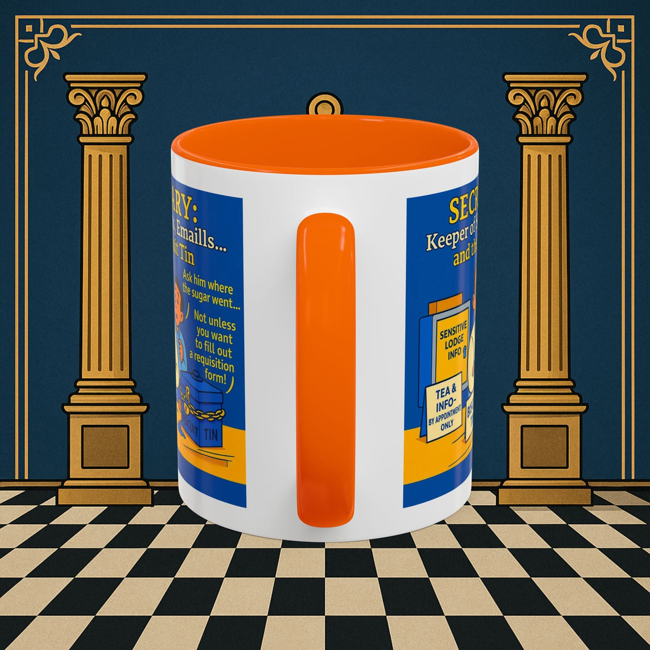 Masonic Mugs - Bureaucratic Biscuit Bouncer - Secretary Printify