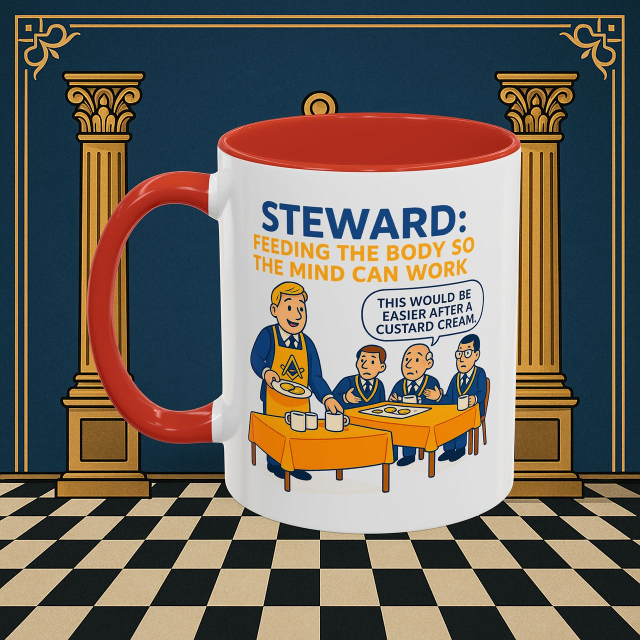 Masonic Mugs - Refreshment of Reason - Steward Printify