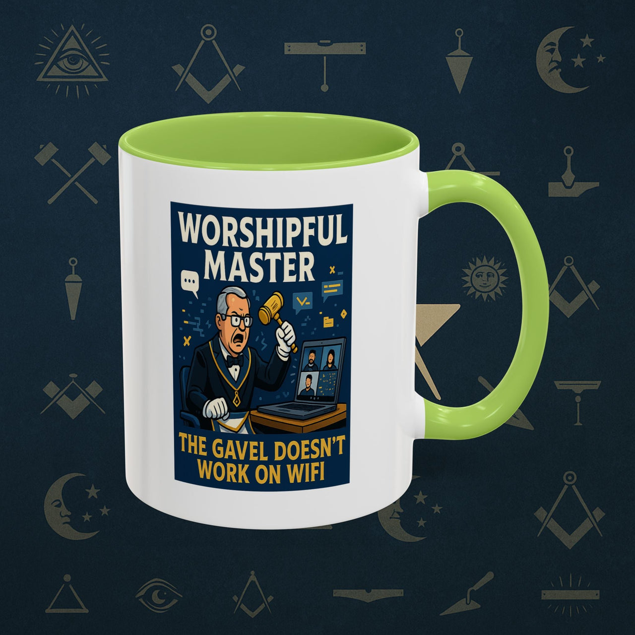 Masonic Mugs - Virtual Vertigo - Worshipful Master Printify
