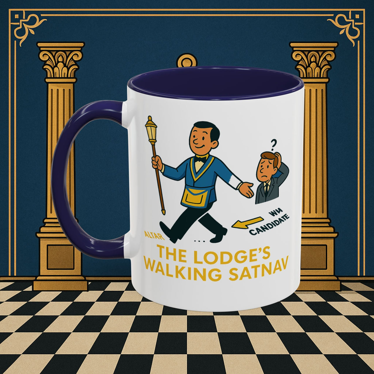 Masonic Mugs - The Lodge's Walking Satnav - Senior Deacon Printify