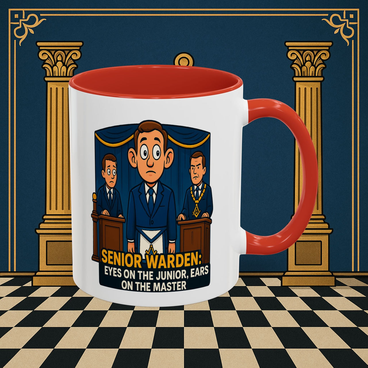 Masonic Mugs - Masonic Watchfulness - Senior Warden Printify