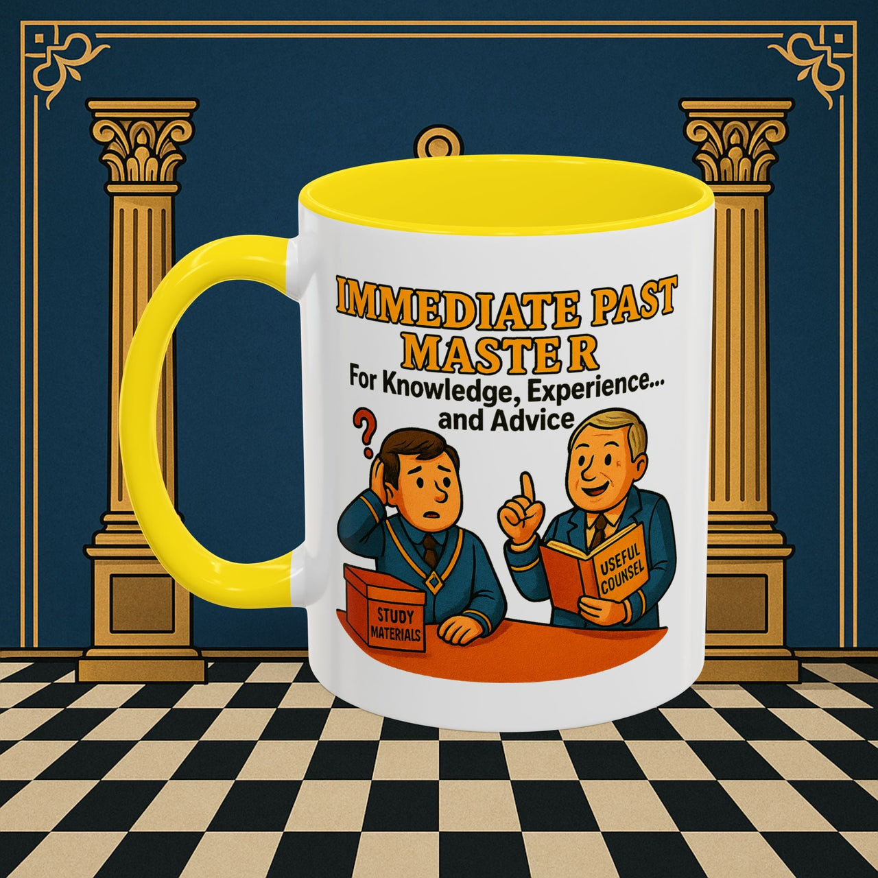 Masonic Mugs - Accent Coloured 11oz Mug - Wisdom Transfer Printify